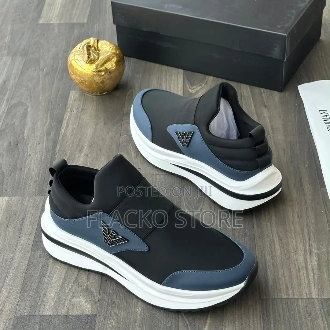 High Quality Emporio Armani Slip Ons Luxury Sneakers