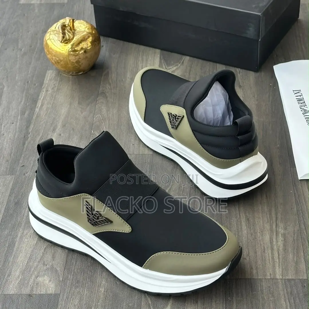 High Quality Emporio Armani Slip Ons Luxury Sneakers