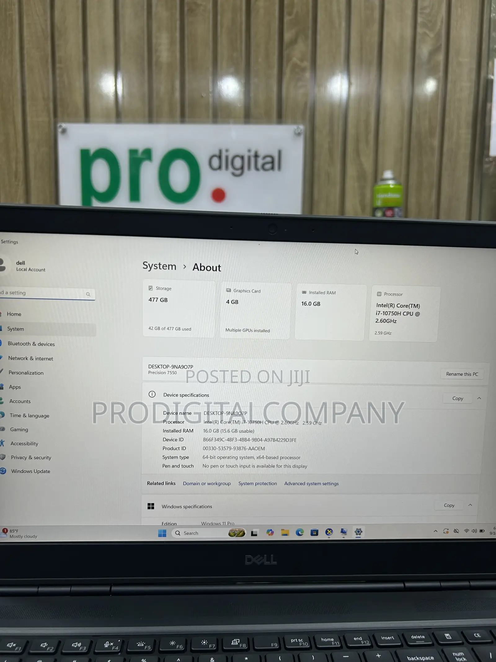Laptop Dell Precision 15 7550 16GB Intel Core i7 SSD 512GB