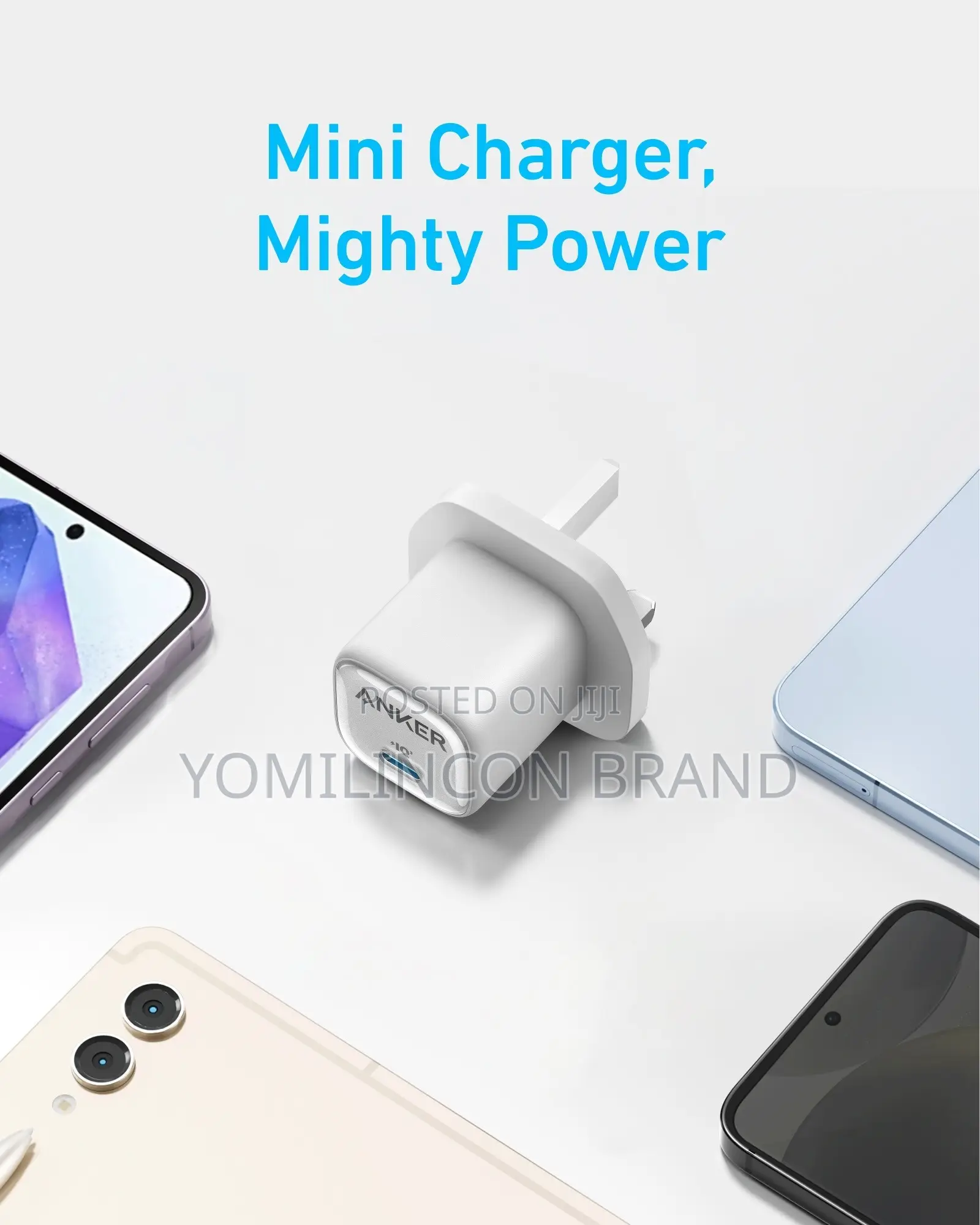 Anker Charger (25W) Compact USB-C, Fast Charger - Black.