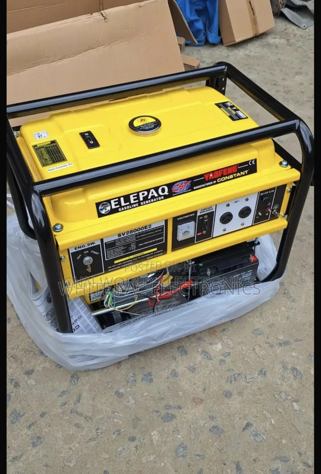 ELEPAQ ( 8.5Kva ) Key Starting Generator Pure Copper Coil With Tires