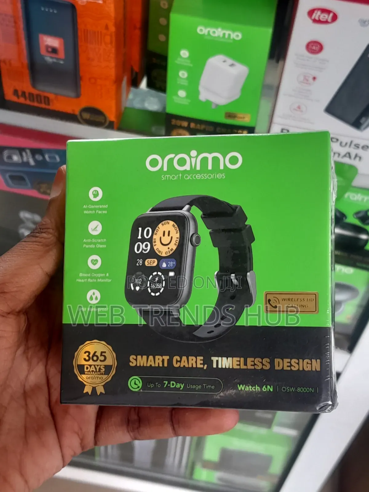 Brand New Oraimo Watch 6n (Osw-8000n) - Wireless Hd Calling