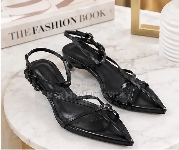 Luxury Red and Black Low Heels for Ladies