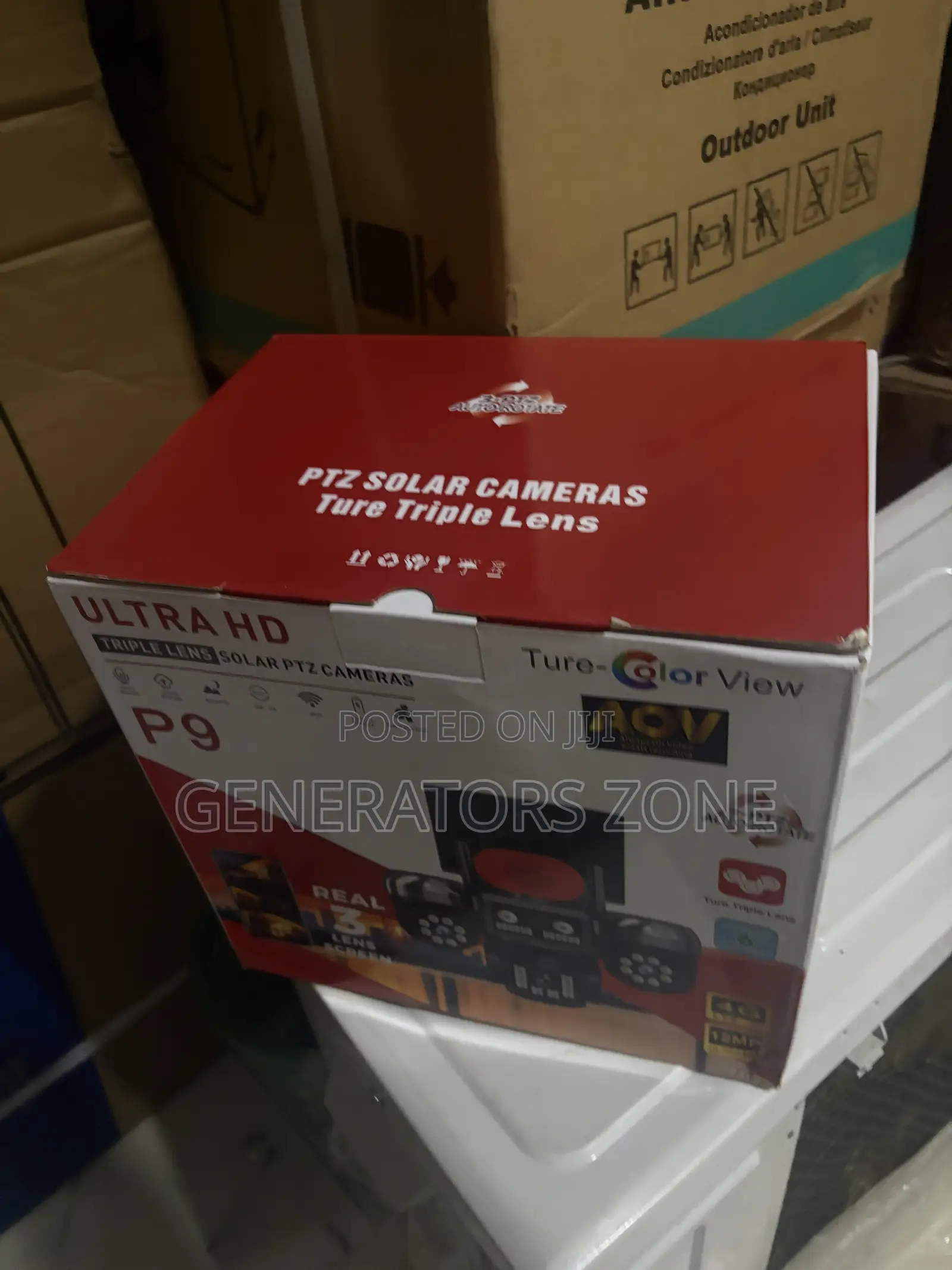 Triple-Lens Solar PTZ Surveillance Camera