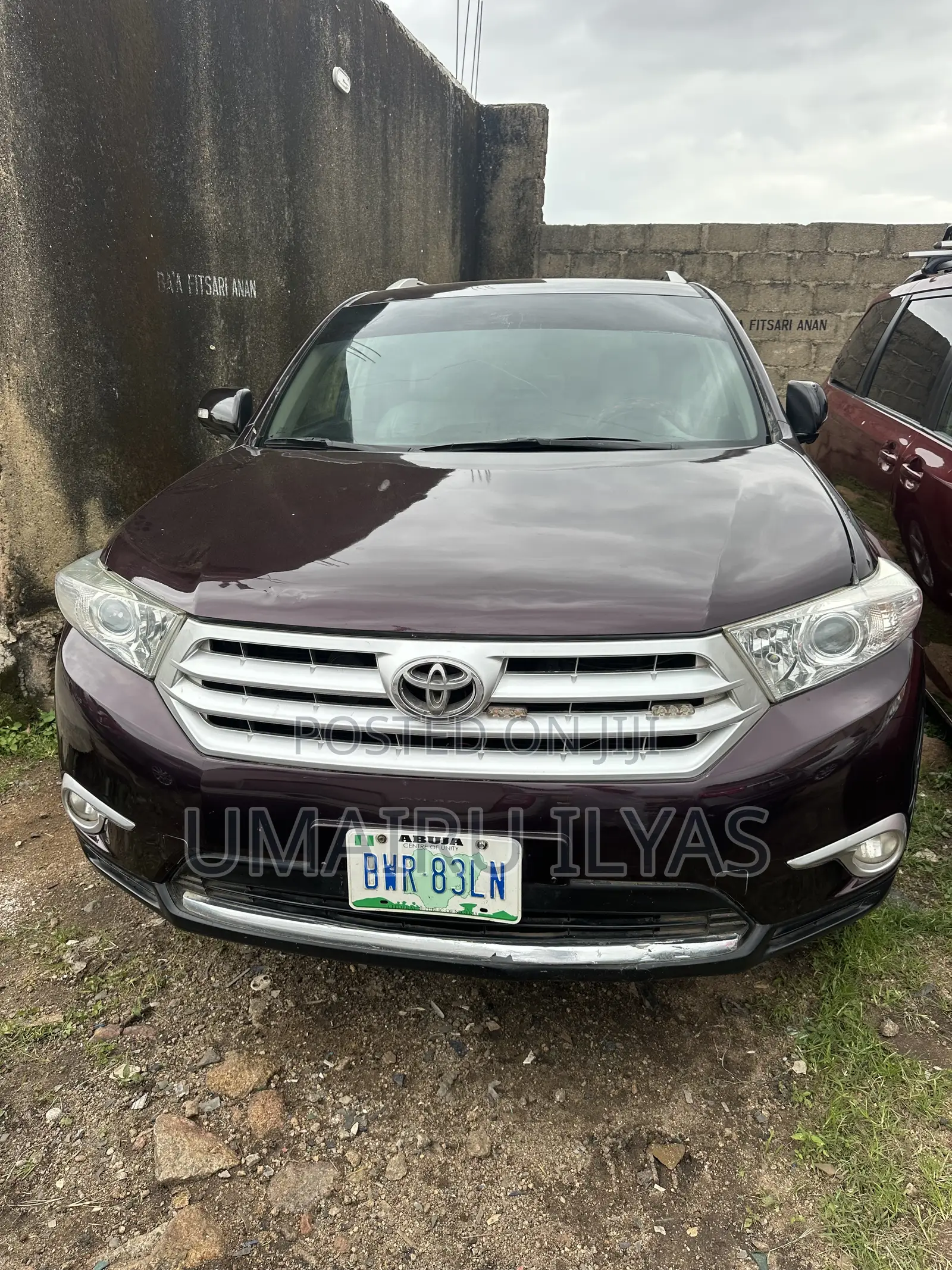 Toyota Highlander 2013 Maroon