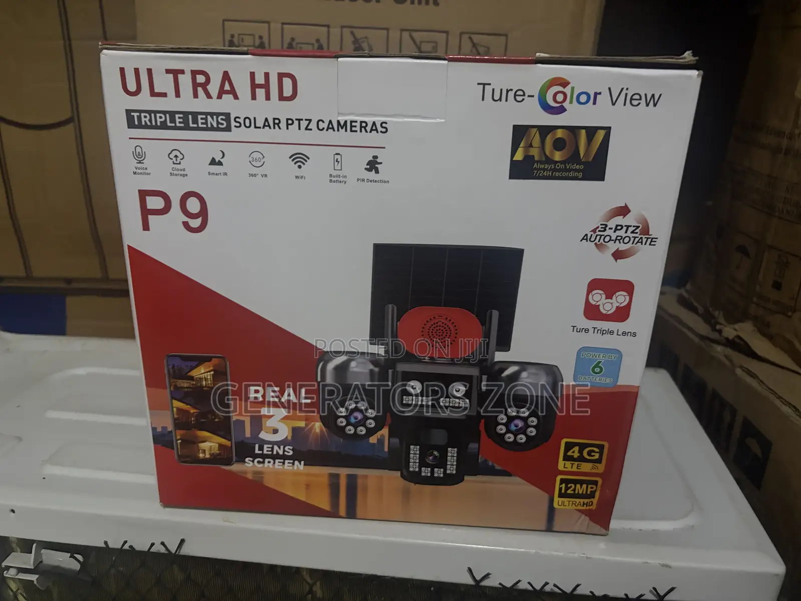Outdoor Ultra HD Triple-Lens Solar PTZ Camera