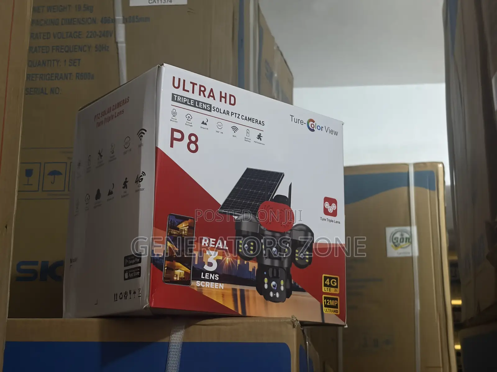 Advanced Triple-Lens Solar PTZ Outdoor Camera