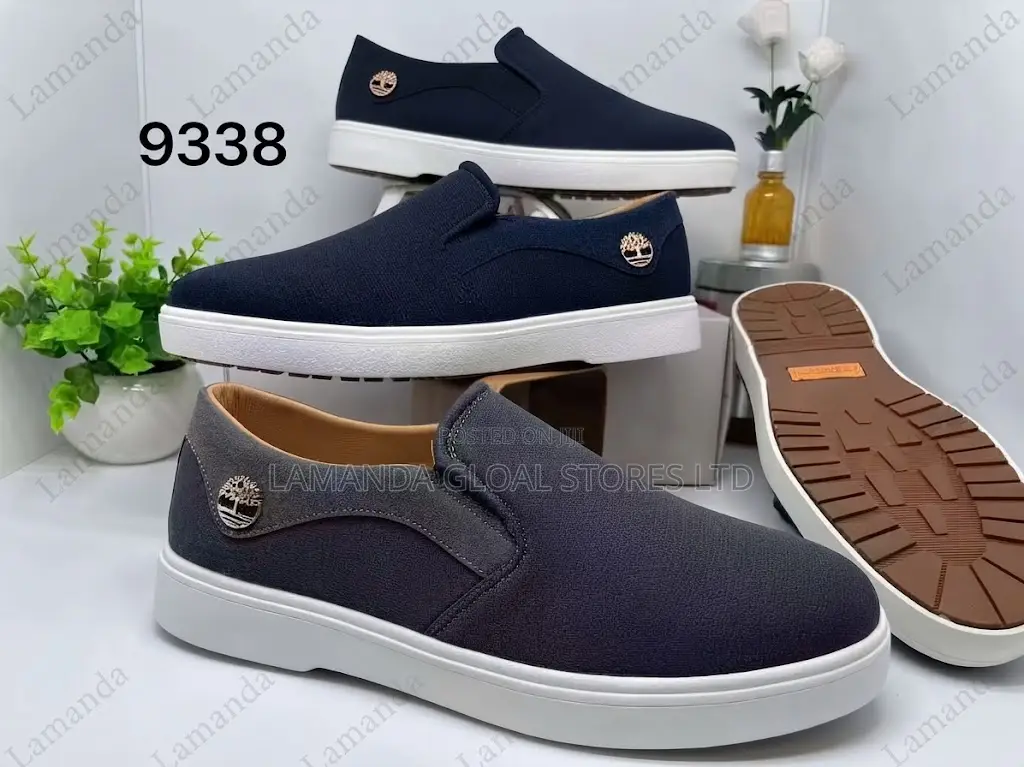 Timberland Canvas Slip-on Sneakers in Charcoal Navy