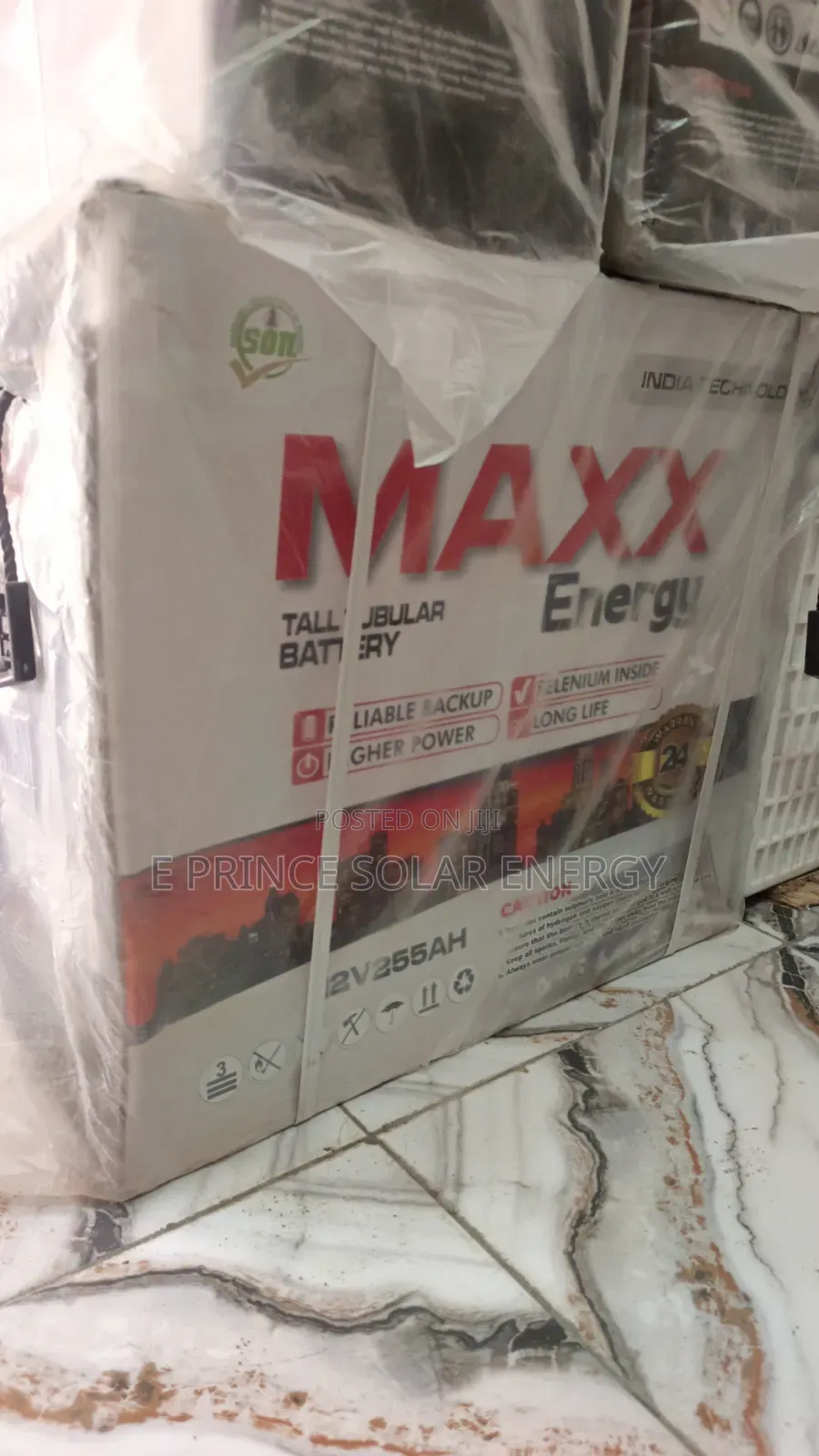 12v 255ah Maxx Energy Tubular Battery