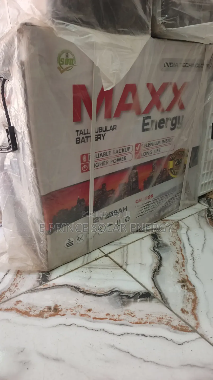 12v 255ah Maxx Energy Tubular Battery