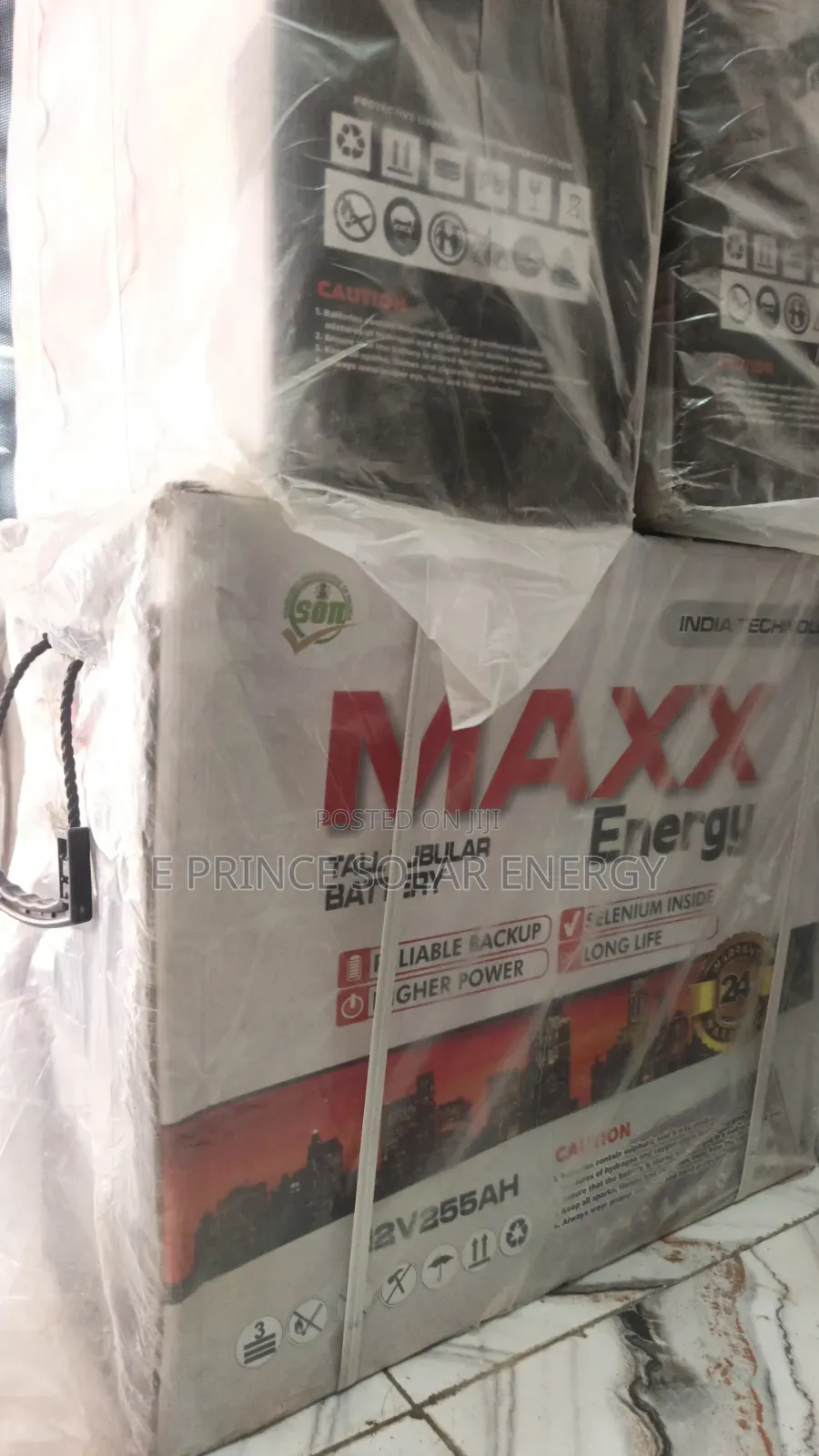 12v 255ah Maxx Energy Tubular Battery