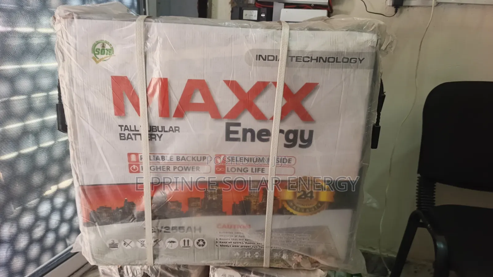 12v 255ah Maxx Energy Tubular Battery