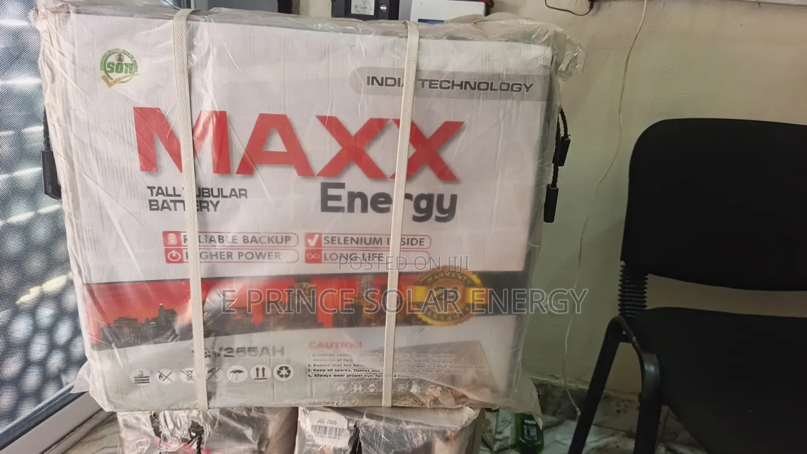 12v 255ah Maxx Energy Tubular Battery