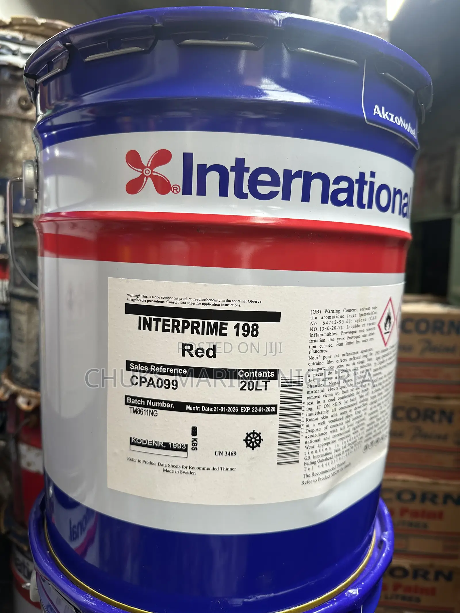 International Interprime198 Red Finish Marine Paint