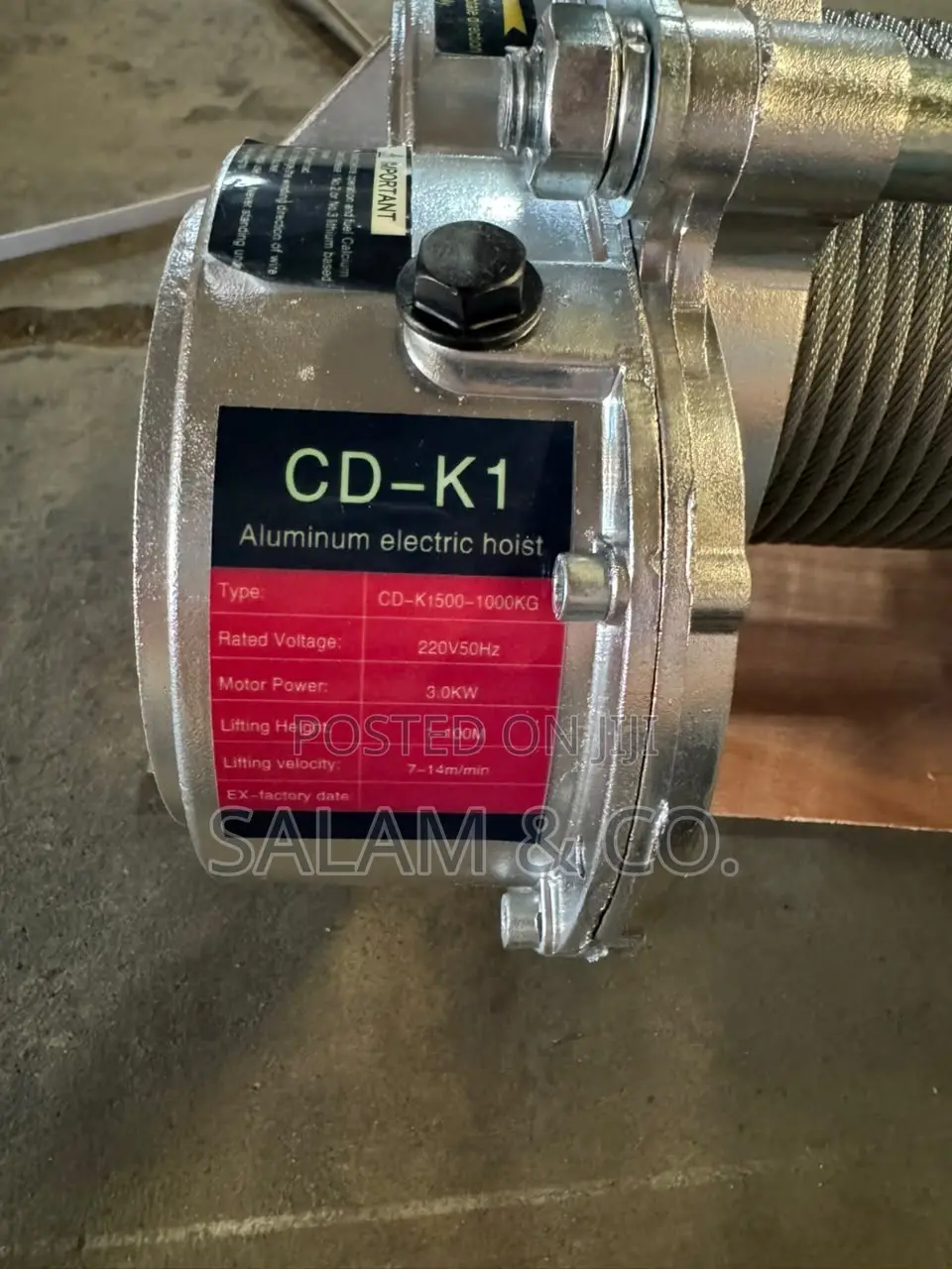1 Ton X 30m 220V Electric Hoist | Heavy Duty Lifting Hoist