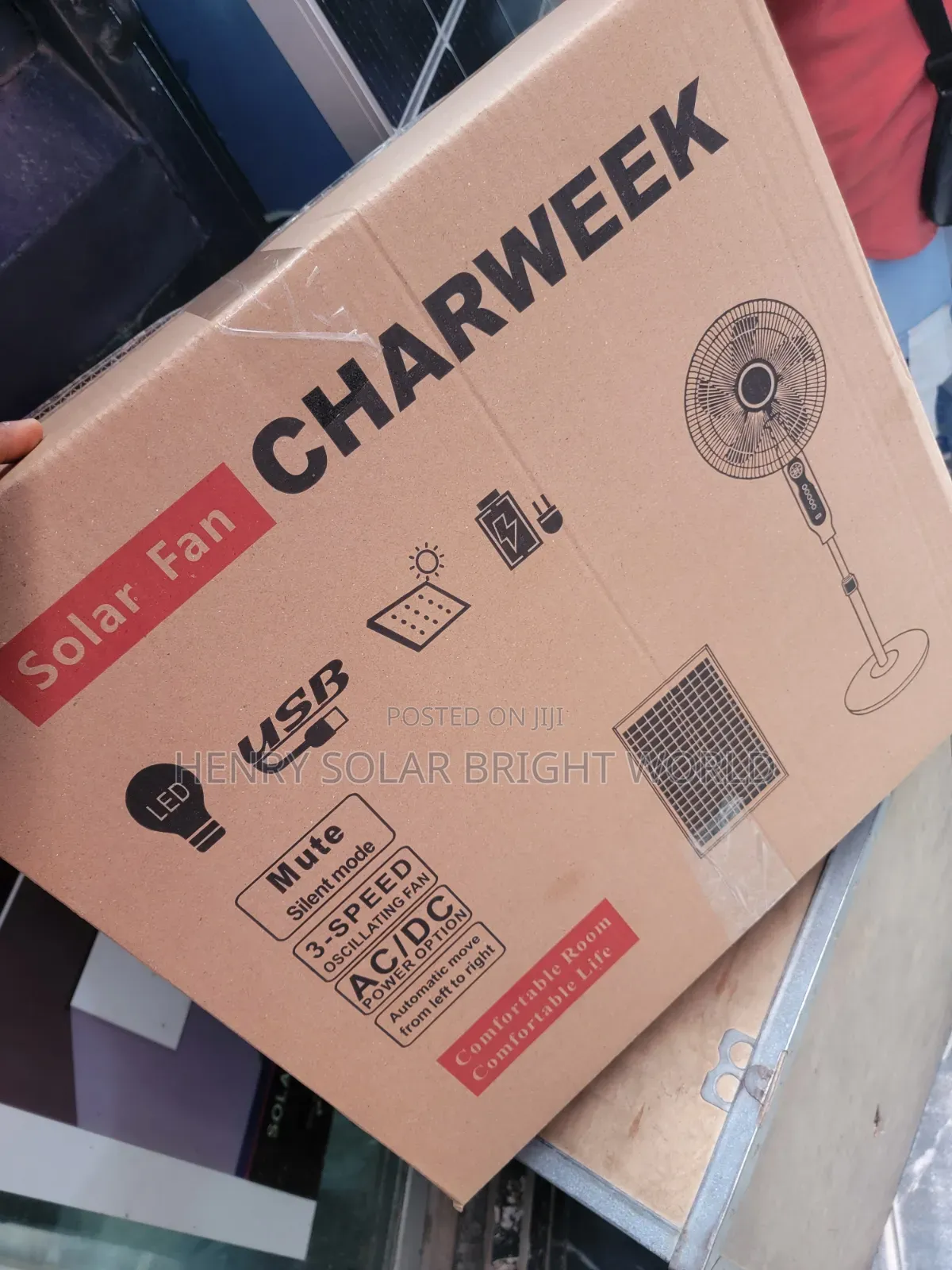 Charweek Solar Fan 16inc