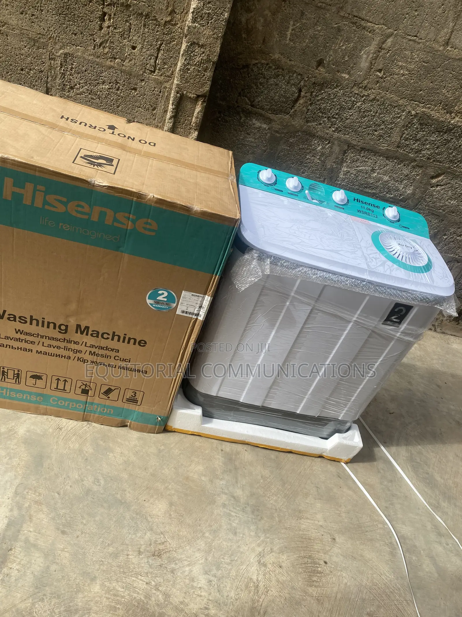 Hisense 11KG Twin Tub Manual Washer
