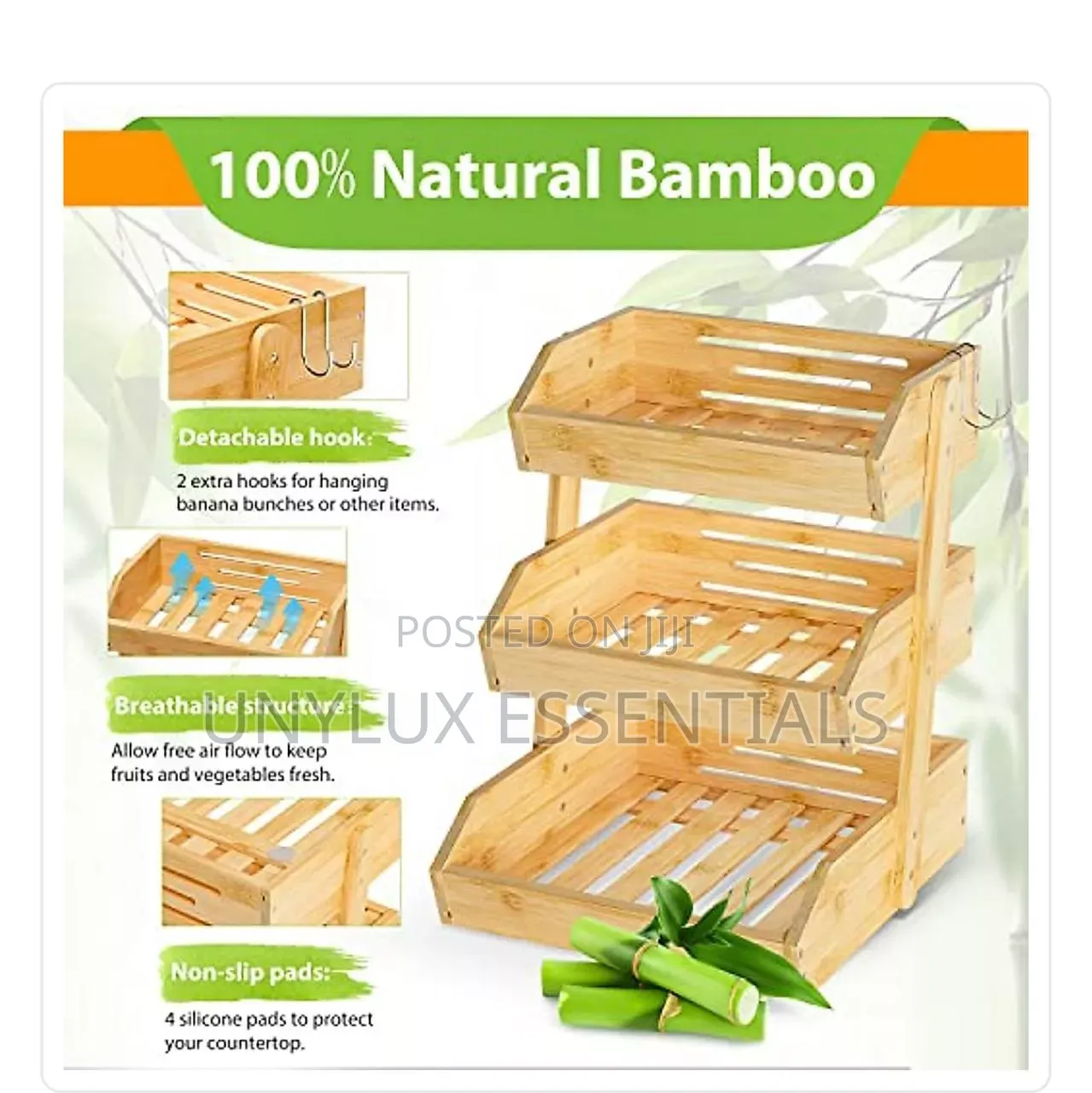 Bamboo Fruit Basket – 3 Tier