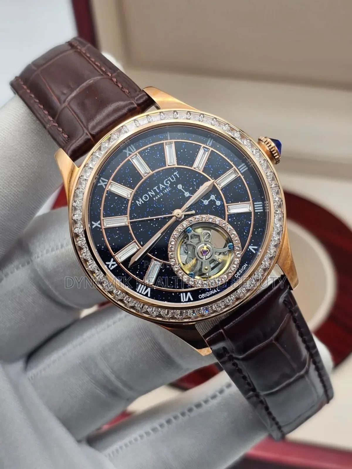Montagut Mechanical Leather Watch Executive Luxury Men'swristwatch