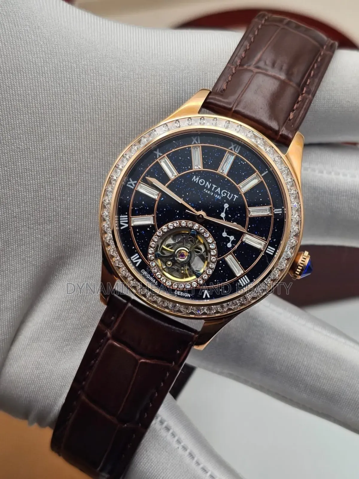 Montagut Mechanical Leather Watch Executive Luxury Men'swristwatch