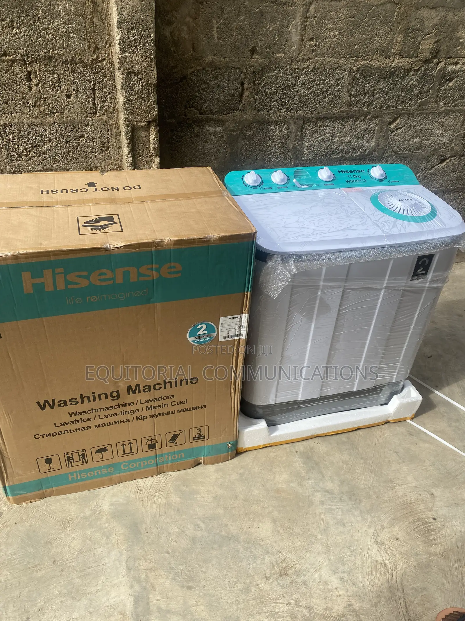 Hisense 11KG Twin Tub Washer – Easy Manual Operation