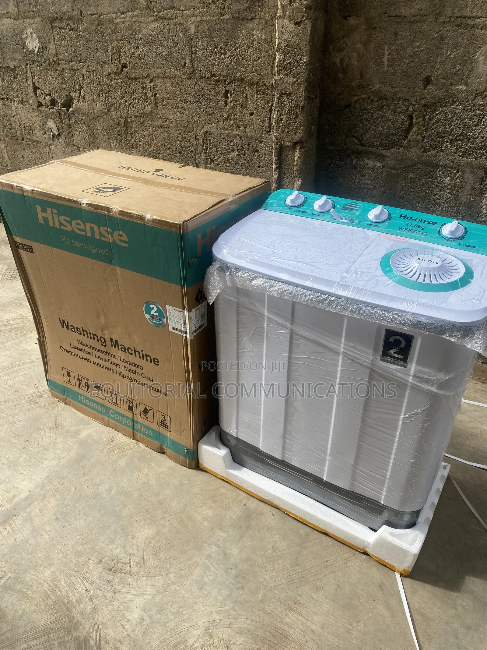 Hisense 11KG Twin Tub Washer – Easy Manual Operation