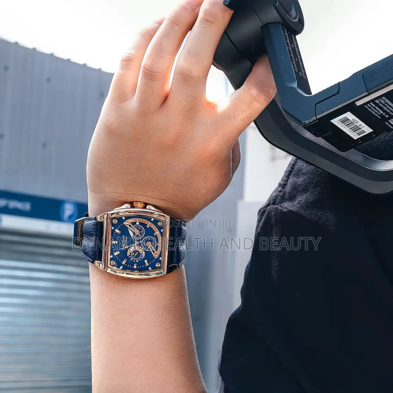 Megir Watch Leather Chronograph Uniquedial_waterproof,branded Box Bag