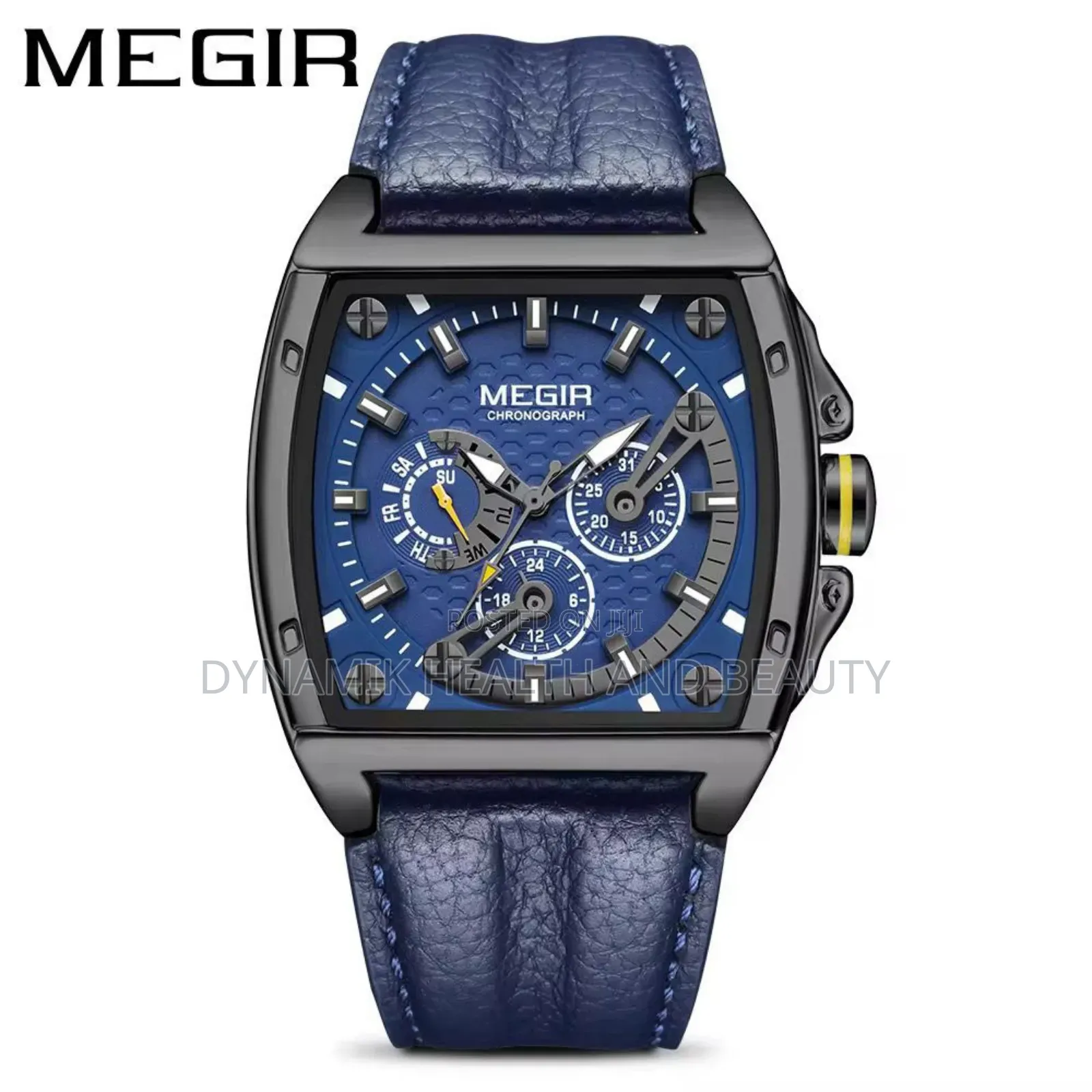 Megir Watch Leather Chronograph Uniquedial_waterproof,branded Box Bag