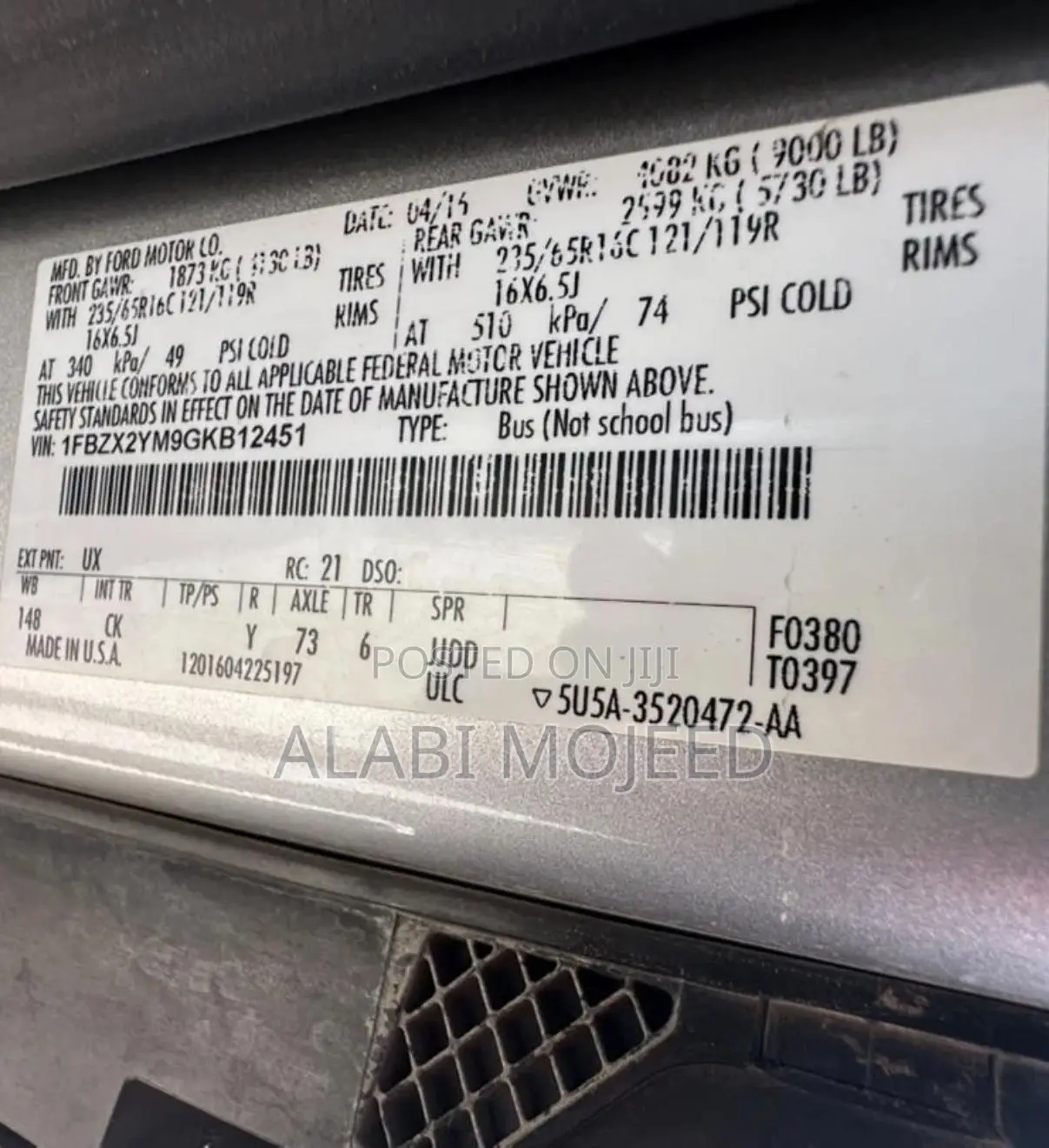 Ford Transit 2017 Silver