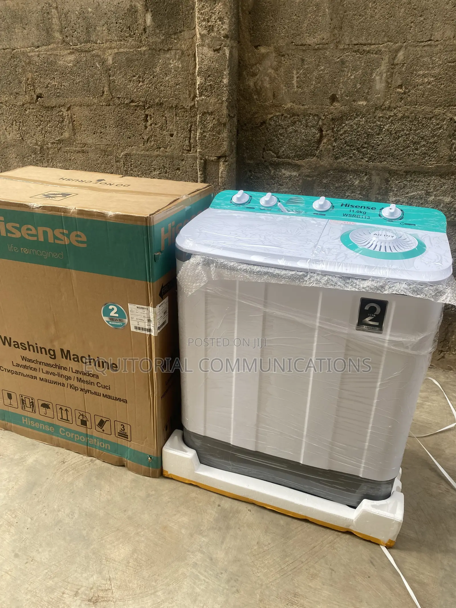 Hisense 11KG Manual Washing Machine – Twin Tub Design