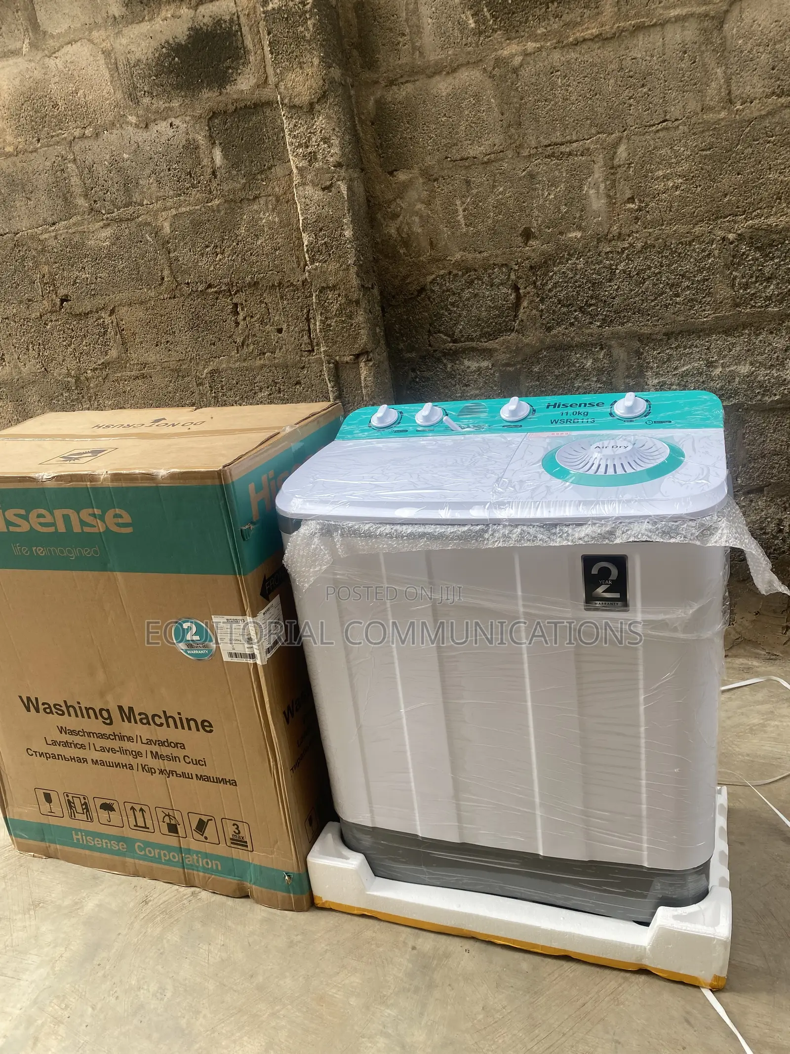 Hisense 11KG Manual Washing Machine – Twin Tub Design