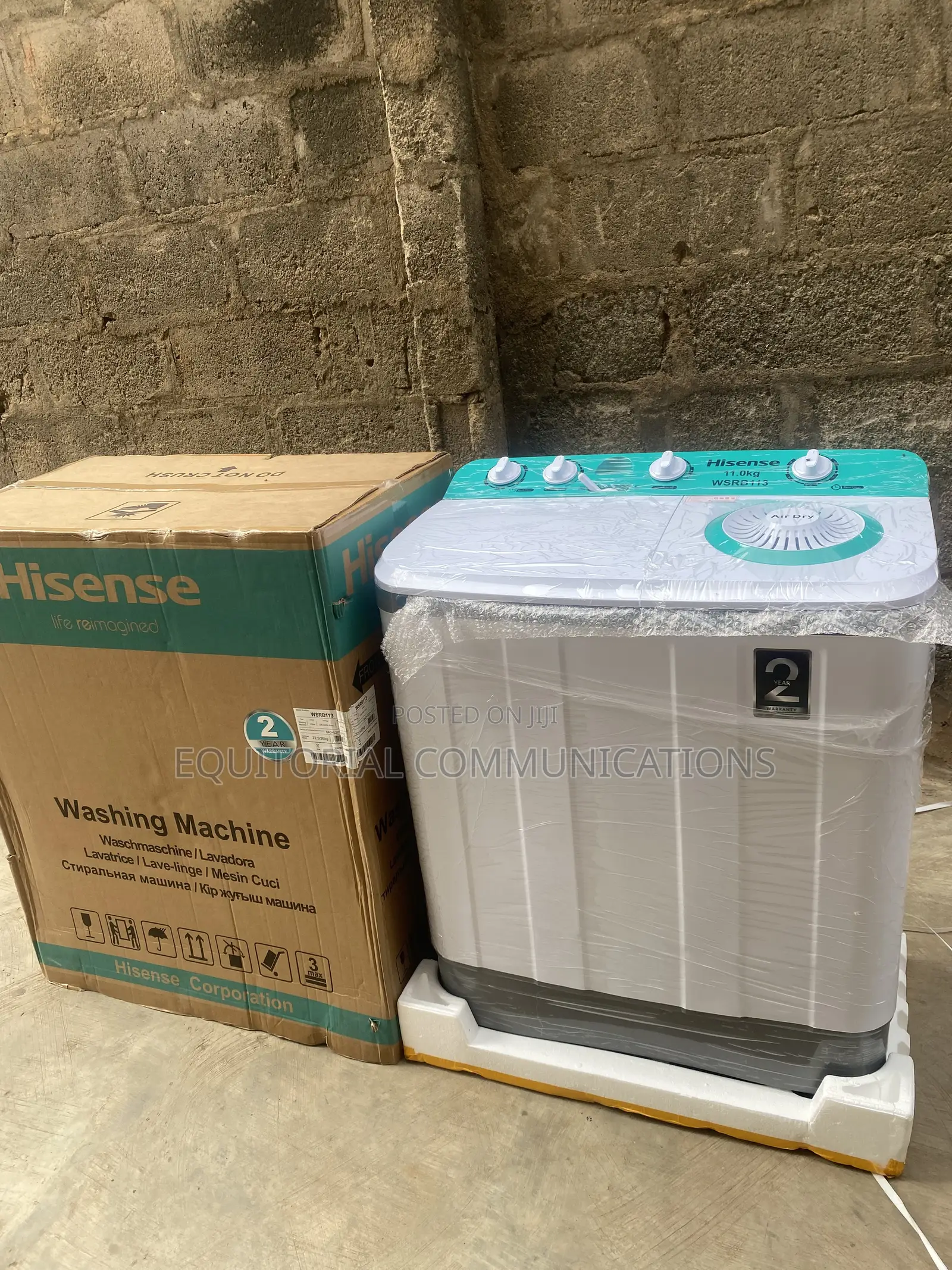 Hisense WSRB113 11KG – Manual Wash Spin Machine