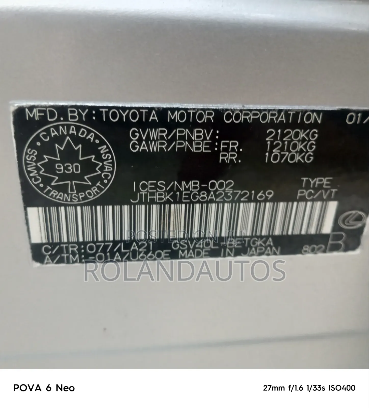 Lexus ES 350 2010 Silver