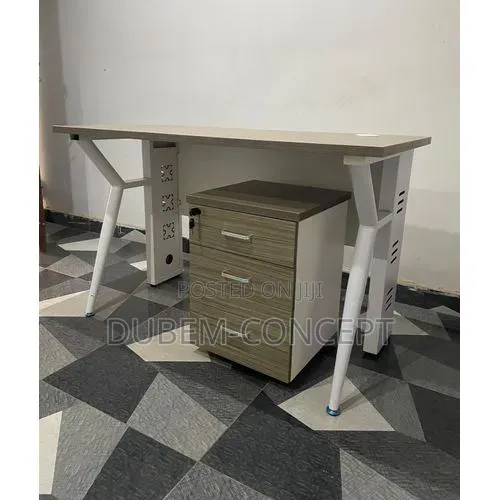Metal Frame Office Desk 1.2mtr With Mobile Drawers