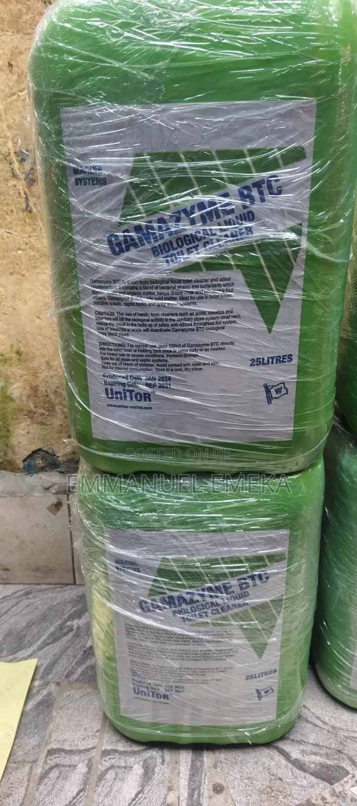 25-Litre Unitor Gamazyme BTC Biological Liquid Toilet Cleaner.
