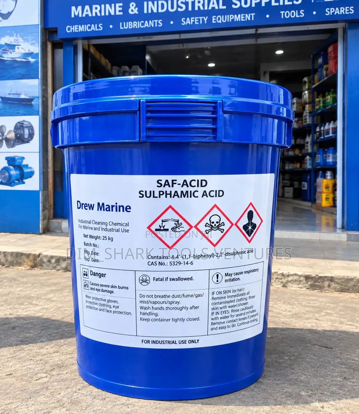 25Kg Drew Marine SAF-ACID,is a Industrial Cleaning/Descaling Compound