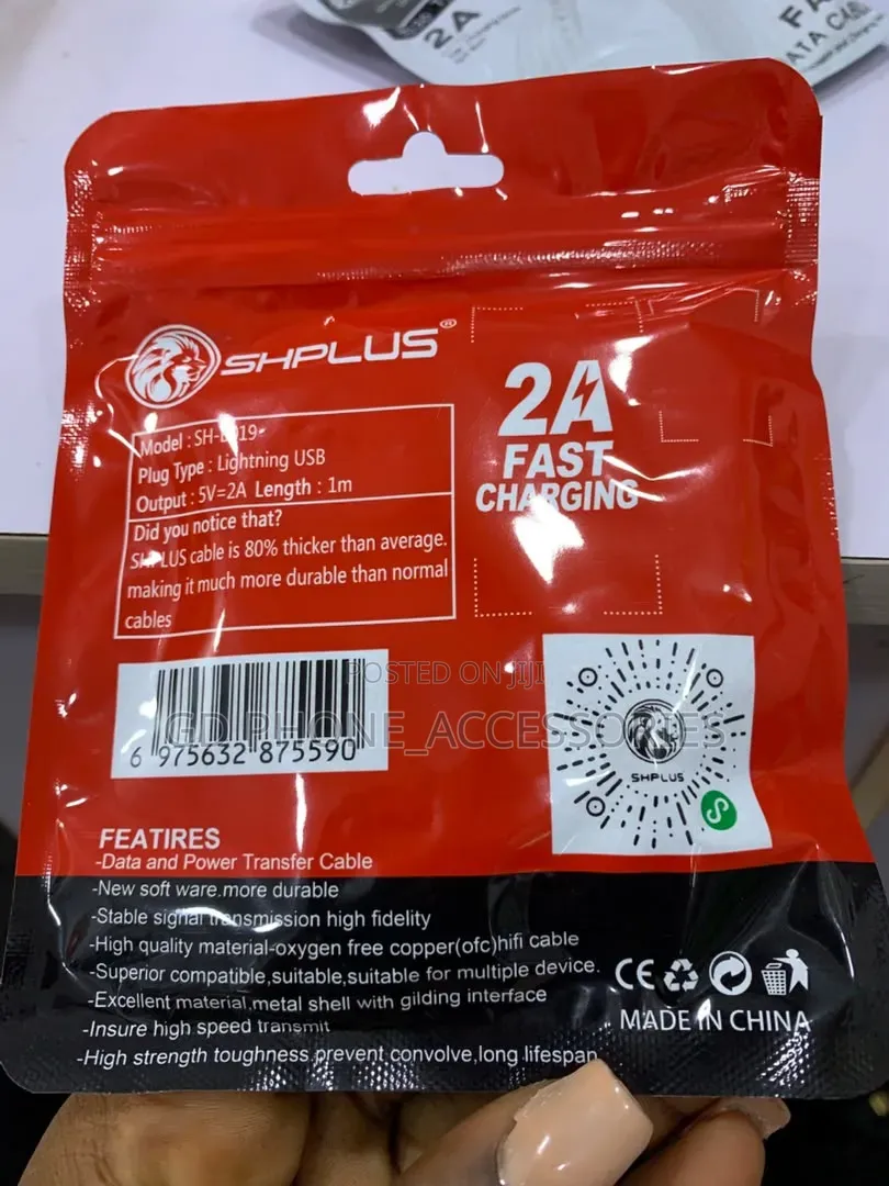 Original SHPLUS 2A Fast Charging Lightning Cable for iPhone iPad