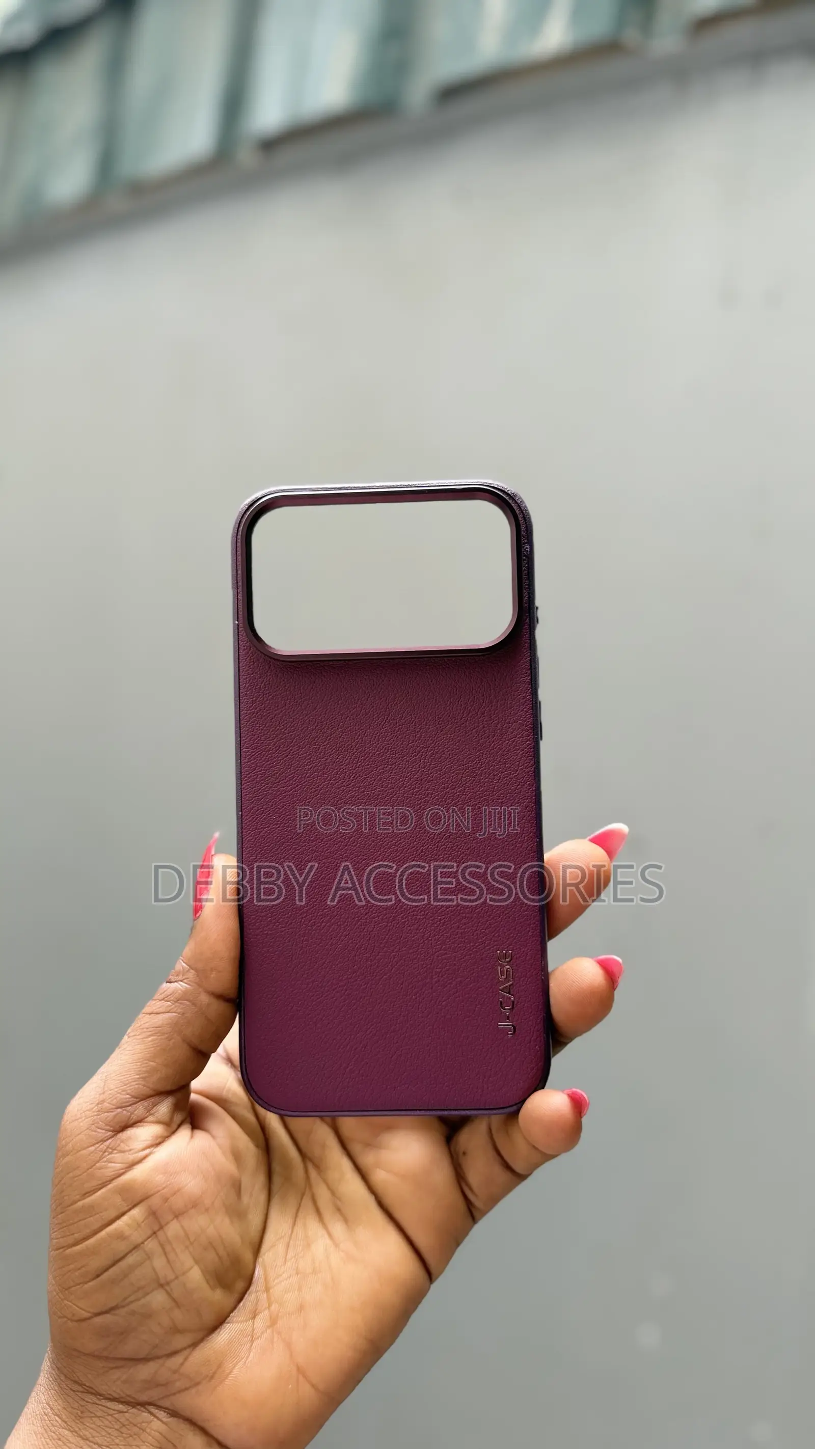 J-Case Luxury Matte Leather Case for 18 Pro and 18 Pro Max