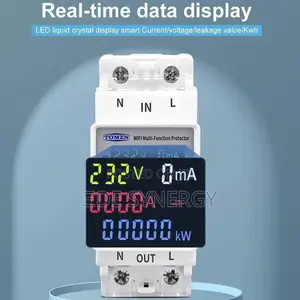 220V WIFI Smart Switch Smartlife KWH Metering Circuit Breaker