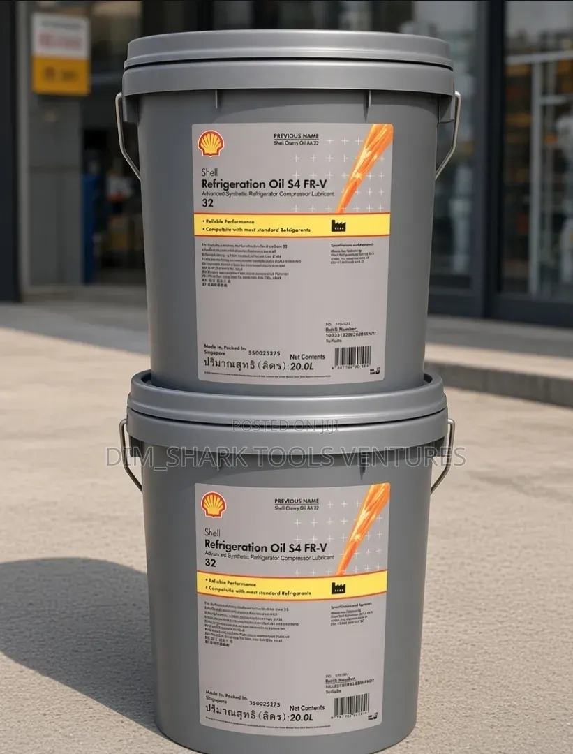 20L Pail of Shell Refrigeration Oil S4 FR-V 32, Synthetic Lubricant