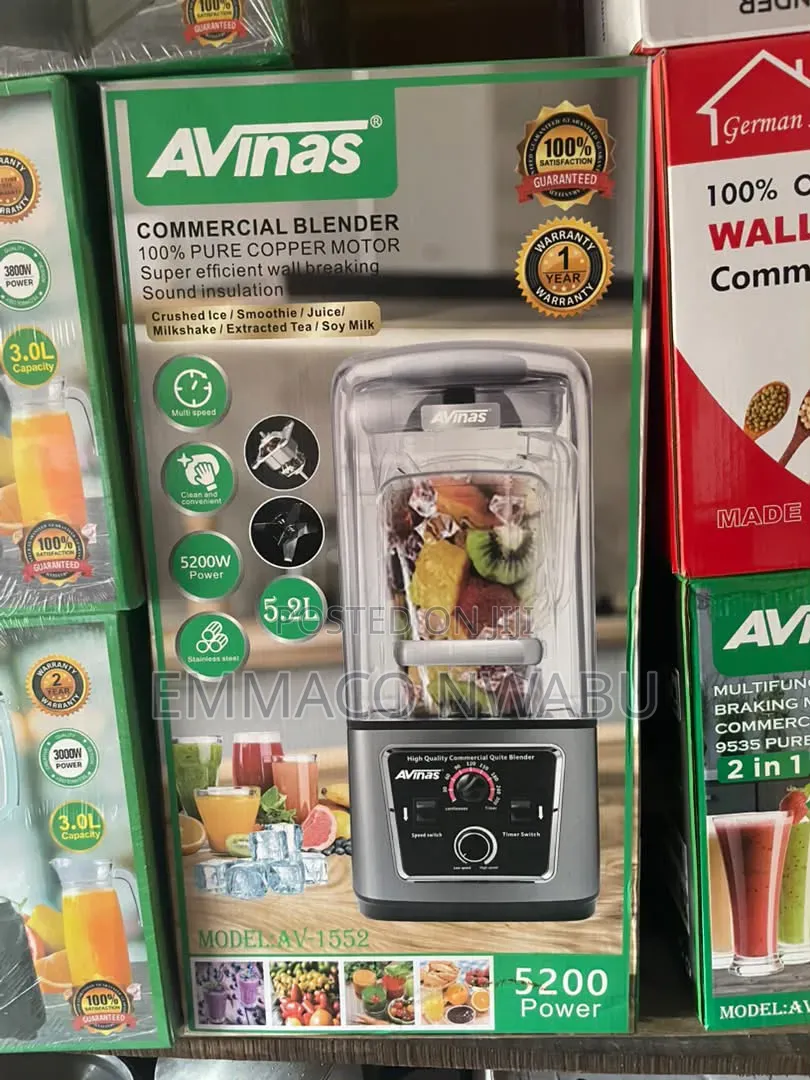 AVINAS 5.2 Liters Commercial Soundproof Blender