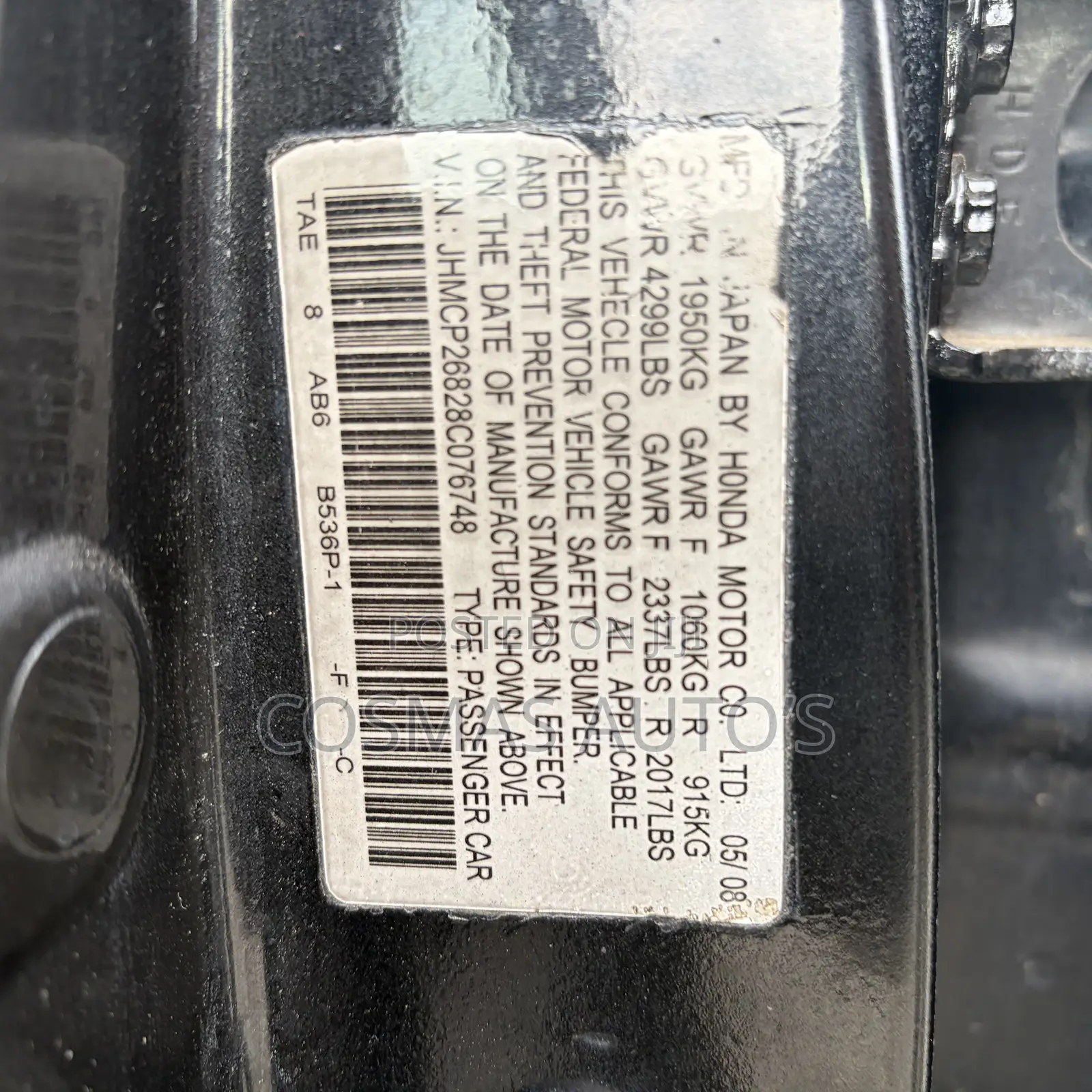 Honda Accord 2008 Black