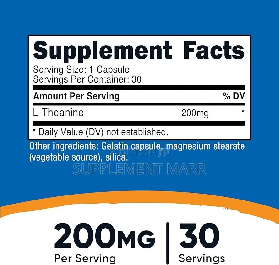 L-Theanine 200mg X30 Capsules