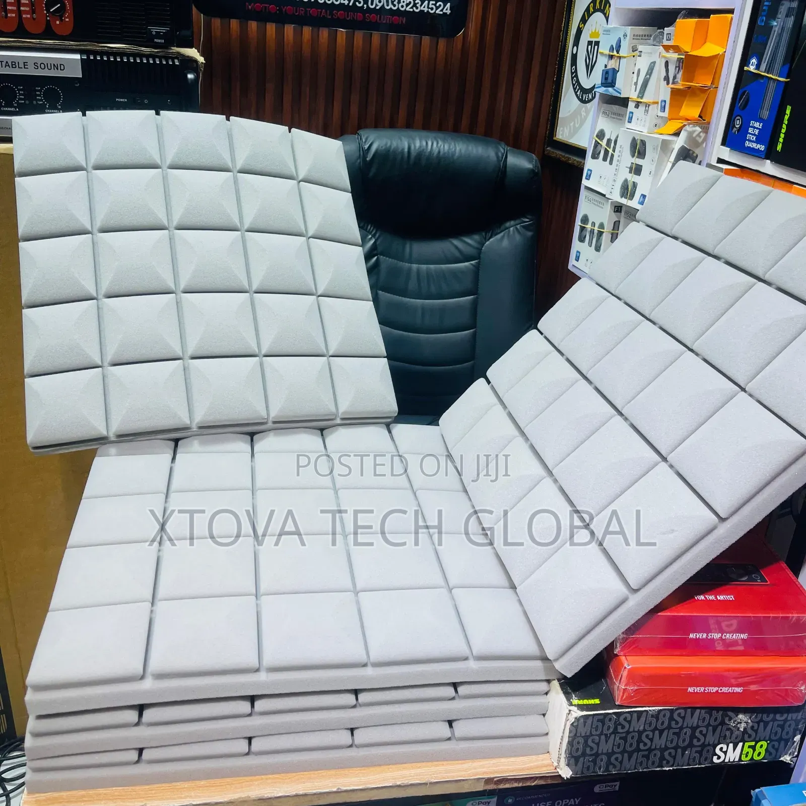 Studio Acoustic Foam Panel – Pyramid Sound Absorbing Foam