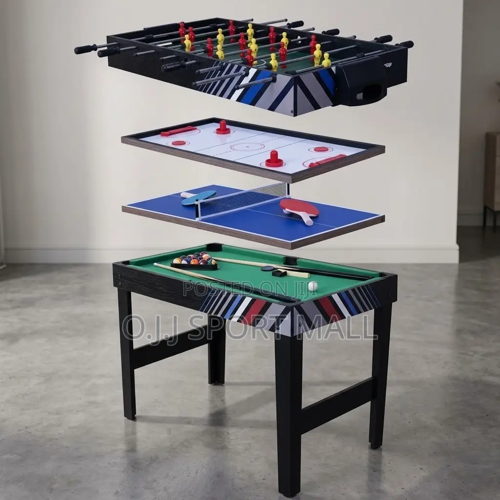 4FT 4-in-1 Soccer Table – Multi-Game Recreation Table