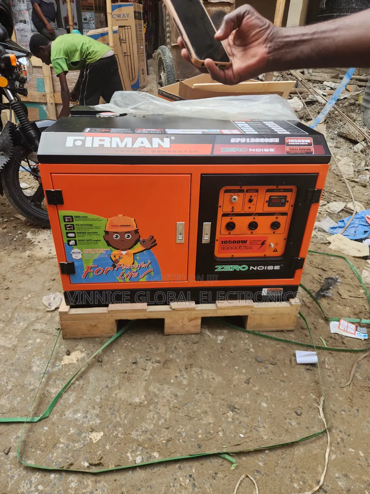 10kva Firman Zero Noise Generator 100% Pure Copper Coil Key Start