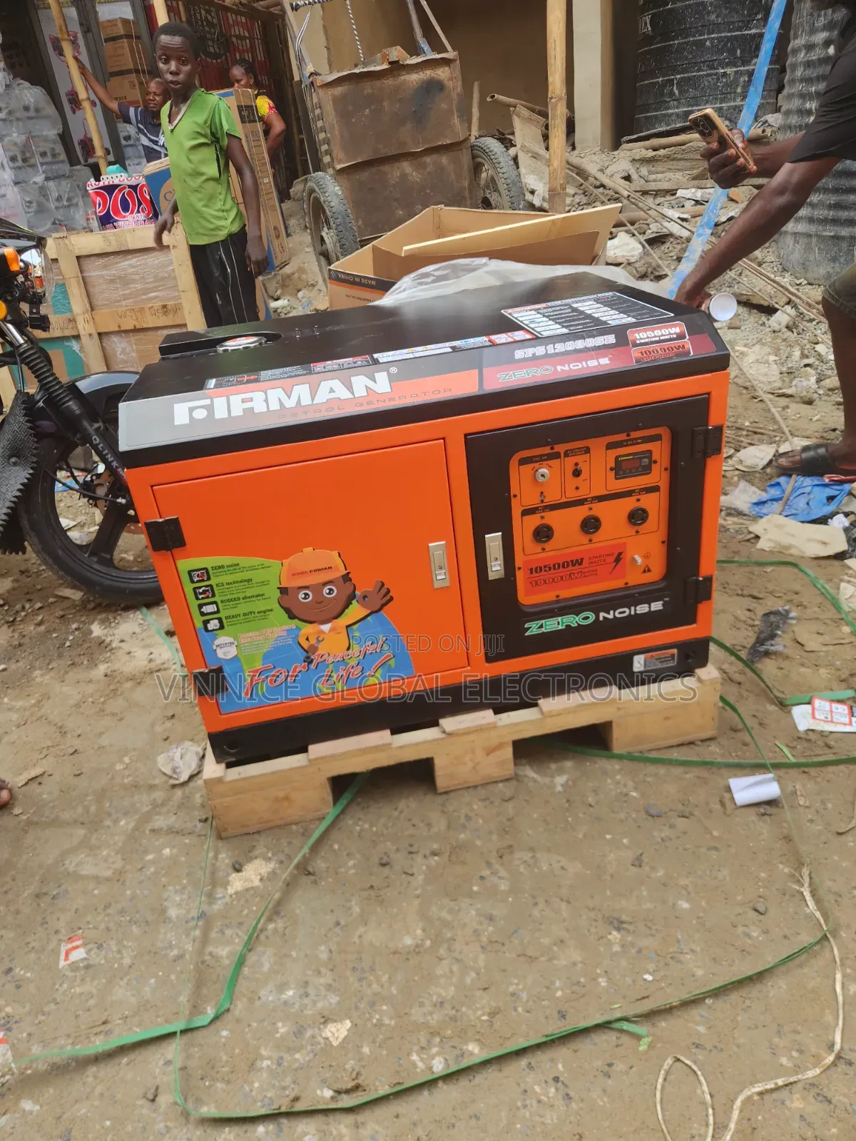 10kva Firman Zero Noise Generator 100% Pure Copper Coil Key Start