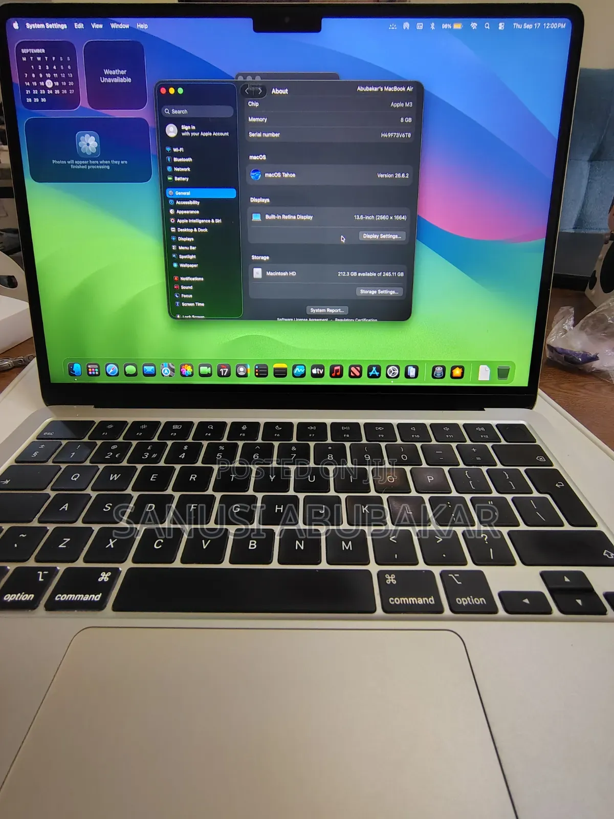 Laptop Apple MacBook Air 2024 M3 8GB Apple M3 SSD 256GB