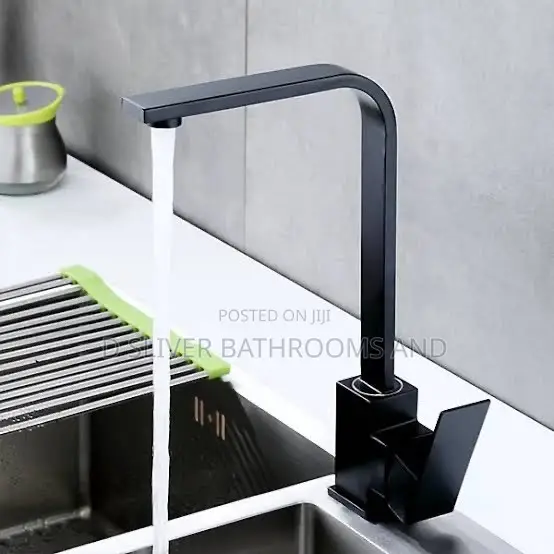Black Kitchen Sink Mixer Tap - 360° Swivel