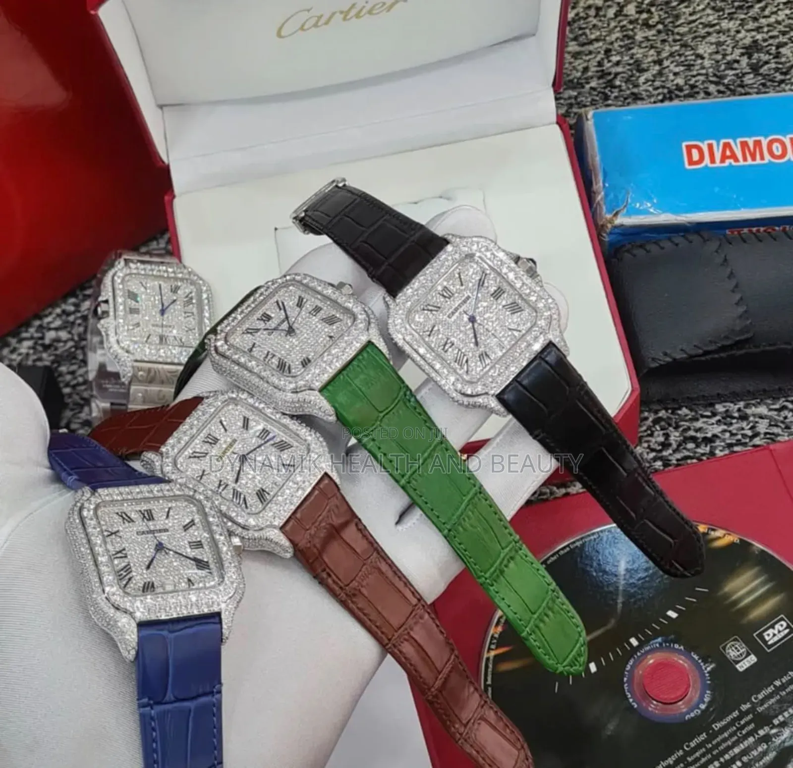 Cartier Full Stone Leather Watch – Luxury Designer Wristwatch